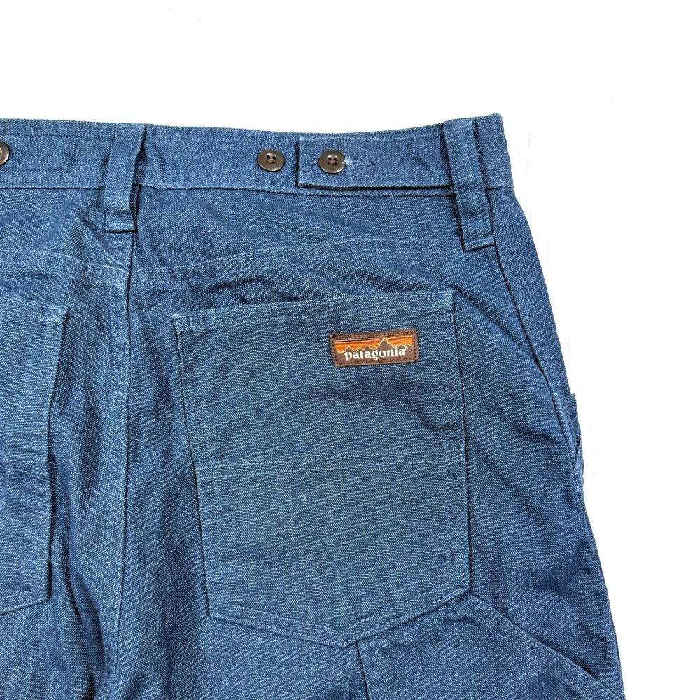 Patagonia All-Root Hemp Canvas Pants Blue Double Knee Workwear Women's 10